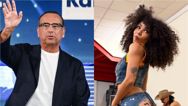 Carlo Conti e Francesca Tanas &copy;Festival di Sanremo/Rai.