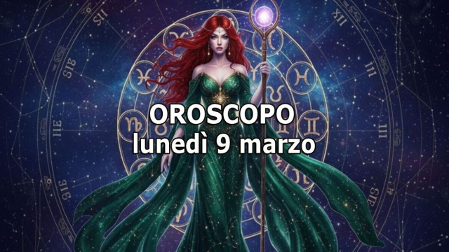 Locandina per l'oroscopo di luned&igrave; 9 marzo e classifica - &copy; Gemini IA.