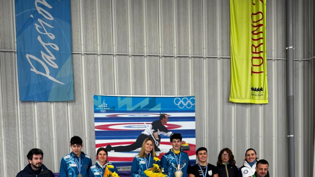 podio doppio misto junior curling campionato italiano 2026 &copy; Creative Commons