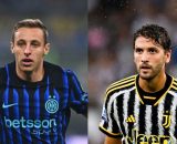 Davide Frattesi, centrocampista dell'Inter. Foto &copy; Inter. Manuel Locatelli, centrocampista della Juventus. Foto &copy; Juventus FC