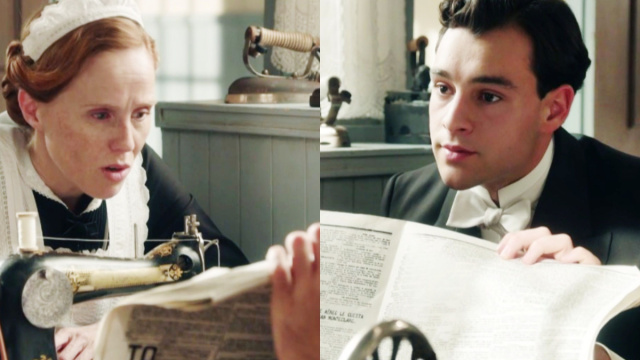 Pia e Curro in scena © La Promessa