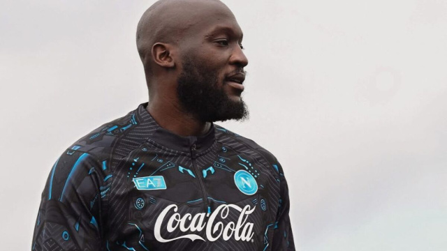 Romelu Lukaku, attaccante del Napoli. Foto &copy; Napoli