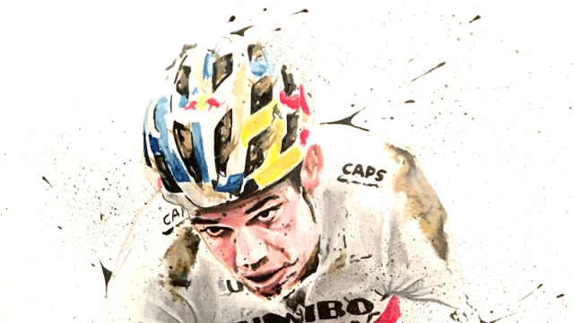 Wout Van Aert, Painting by Yvan Courtet  ArtMajeur &copy; Creative Commons