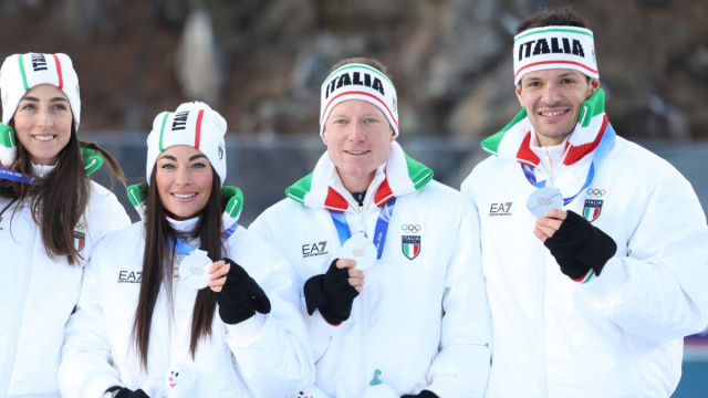 LISA VITTOZZI ARGENTO CON LA STAFFETTA MISTA OLIMPICA DEL BIATHLON ... &copy; Creative Commons