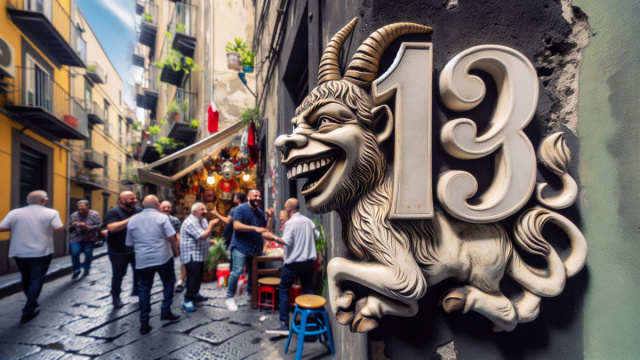 Numero 19 della Smorfia napoletana, 'a resata, Capricorno. &copy; Immagine creata con Dall-E