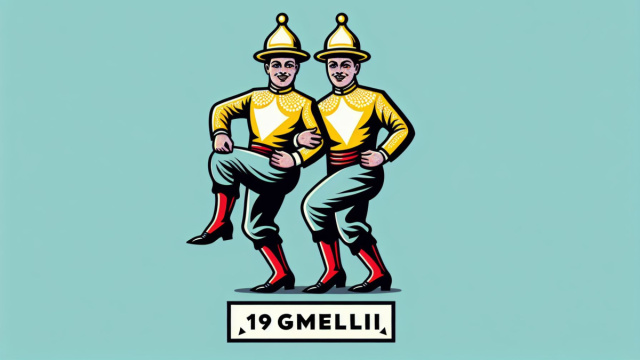 Numero 19 della Smorfia napoletana, 'a resata, per Gemelli. &copy; Immagine creata con Dall-E