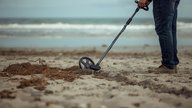 Un uomo con un metal detector (CC).