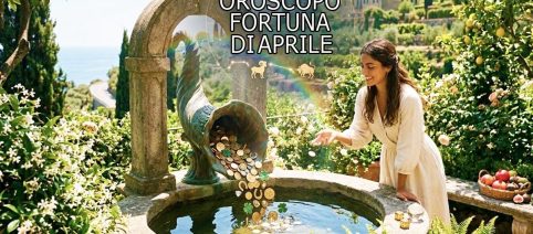 L'oroscopo della fortuna del mese di aprile 2026 con classifica: 1°Pesci, 2°Ariete, 3°Toro