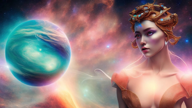 Dea che osserva un pianeta &copy; Immagine Pixabay