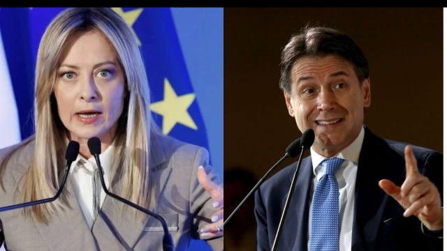 Giorgia Meloni e Giuseppe Conte (&copy; Facebook)
