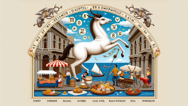 Numero 19 della Smorfia napoletana, 'a resata, Sagittario. &copy; Immagine creata con Dall-E