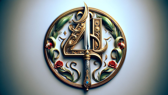Numero 41 della Smorfia napoletana, 'o curtiello, per la Vergine. &copy; Immagine creata con Dall-E