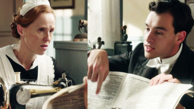 Pia e Curro in scena © La Promessa