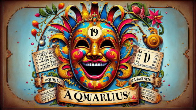 Numero 19 della Smorfia napoletana, la risata e il segno Acquario. &copy; Immagine creata con Dall-E