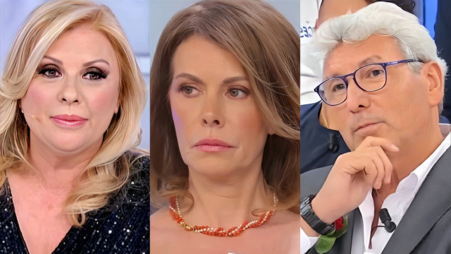 Tina Cipollari, Cinzia Paolini e Mario Lenti - screenshot &copy; Canale 5