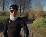 Remco Evenepoel sul percorso del Fiandre - &copy; Screenshot Eurosport