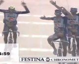 L'arrivo della Parigi Roubaix 1996 - &copy; Screenshot Eurosport