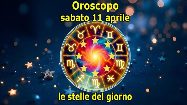 Locandina per l'oroscopo di sabato 11 aprile 2026 - &copy; Pixabay IA.