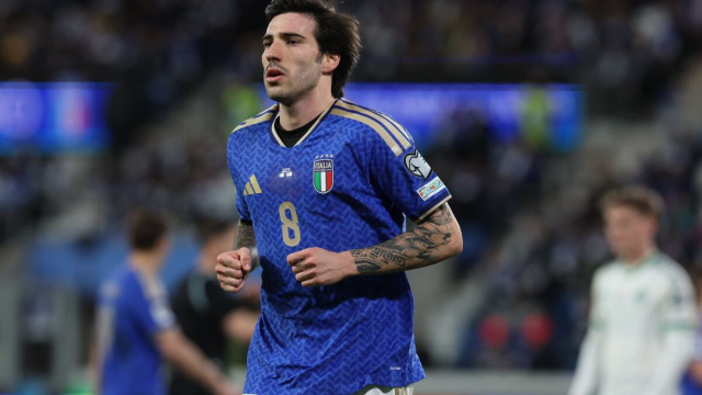 Sandro Tonali, centrocampista del Newcastle. Foto &copy; Nazionale Italiana