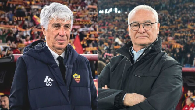 Gian Piero Gasperini e Claudio Ranieri. Foto &copy; Roma