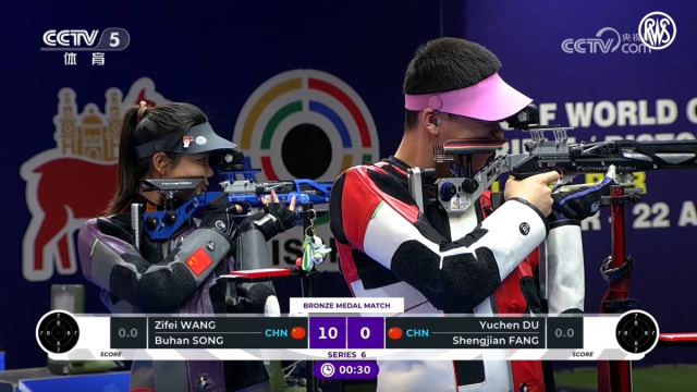 Wang Zifei, Song Buhan claim bronze for China at ISSF World Cup - CGTN &copy; Creative Commons