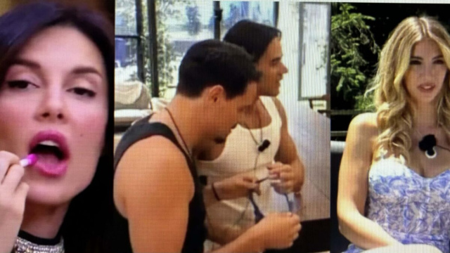 Blu Barbara Prezia, Nicol&ograve; Brigante, Renato Biancardi e Lucia Ilardo &copy;Grande Fratello Vip/Mediaset.