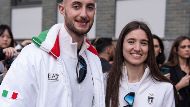 Stefania Constantini alla Milano Fashion Week 2026 con Amos ... &copy; Creative Commons