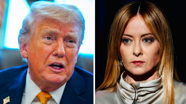 Donald Trump e Giorgia Meloni &copy; Ansa.