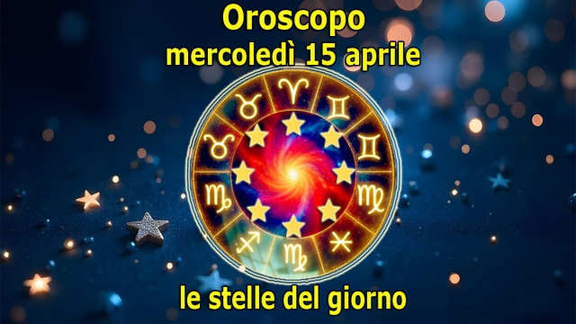 Locandina per l'oroscopo di mercoled&igrave; 15 aprile 2026 - &copy; Pixabay IA.