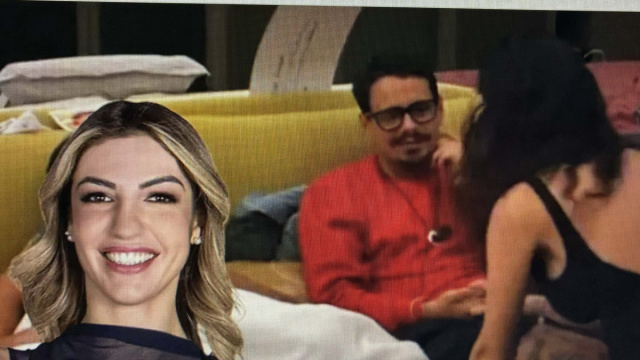 Renato Biancardi, Blu Barbara Prezia e Lucia Ilardo &copy;Grande Fratello Vip/Mediaset.