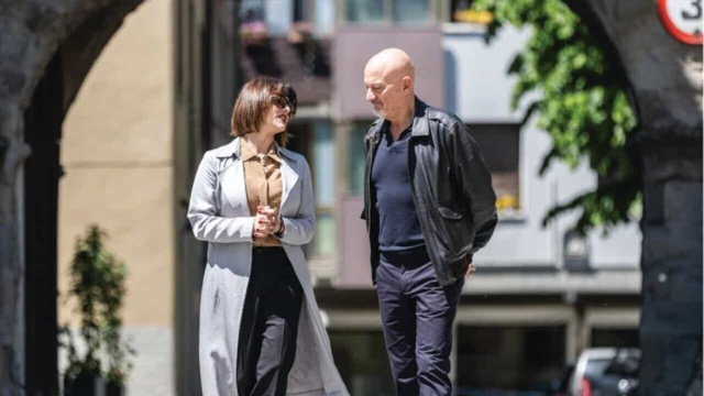 Valentina Lodovini e Claudio Bisio nei panni di Nicole e Vasco &copy;Uno sbirro in Appennino/Rai.