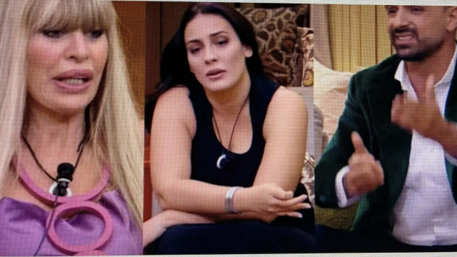 Alessandra Mussolini, Francesca Manzini e Raimondo Todaro &copy;Grande Fratello Vip/Mediaset.