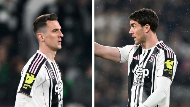 Arkadiusz Milik e Dusan Vlahovic. Foto &copy; Juventus FC