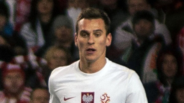 Milik in azione per la nazionale polacca nel 2013