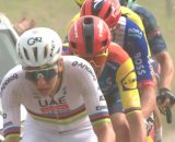 Tadej Pogacar alla Parigi Roubaix - &copy; Screenshot Eurosport