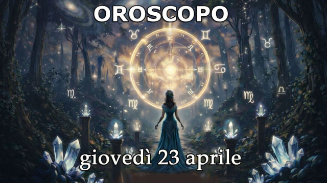 Locandina per l'oroscopo di gioved&igrave; 23 aprile 2026 - &copy; Copilot IA.