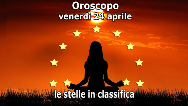 Locandina per l'oroscopo di venerd&igrave; 24 aprile 2026 - &copy; Roberta Carsoli.