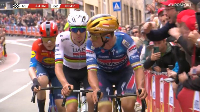 Remco Evenepoel all'Amstel dello scorso anno - &copy; Screenshot Eurosport