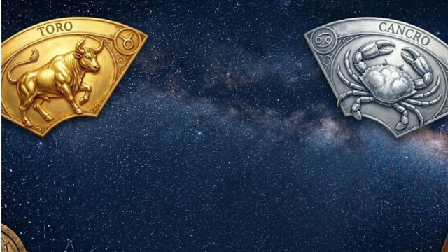 A sinistra medaglia d'oro con Toro, destra quella d'argento con Cancro- &copy;Immagine generata con Gemini Ai