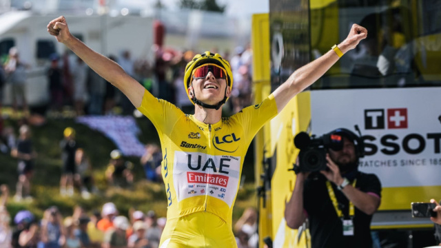 Capolavoro di Tadej Pogacar nella tappa 15 Tour de France 2024 ... &copy; Creative Commons