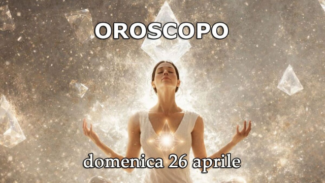 Locandina per l'oroscopo di domenica 26 aprile 2026 - Copilot IA.