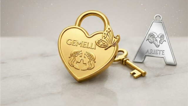 Medaglia d'oro con inciso i Gemelli, quell'argebto con Ariete-&copy; Immagine generata con Gemini Ai