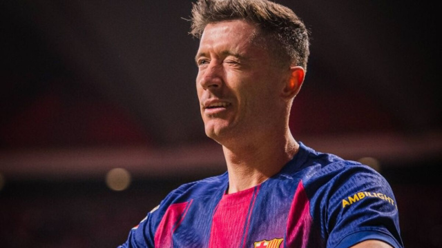 Robert Lewandowski, attaccante del Barcellona. Foto &copy; Barcellona