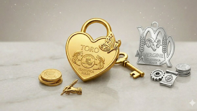 Medaglia d'oro del Toro, argento con inciso Vergine--&copy; Immagine generata con Gemini Ai.