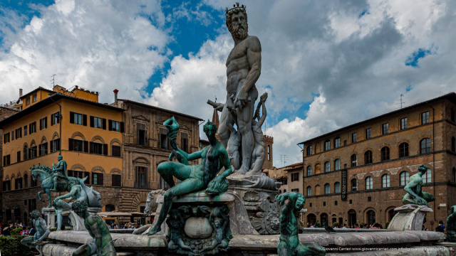 La fontana del Nettuno in piazza della Signoria - Firenze &copy; Creative Commons