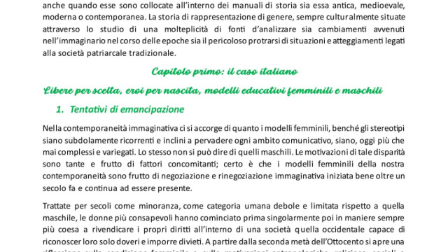 Tra storia e storie. Rappresentazioni di genere  Sintesi del ... &copy; Creative Commons