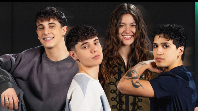 In foto Emiliano, Riccardo, Elena e Nicola di Amici &copy; Mediaset