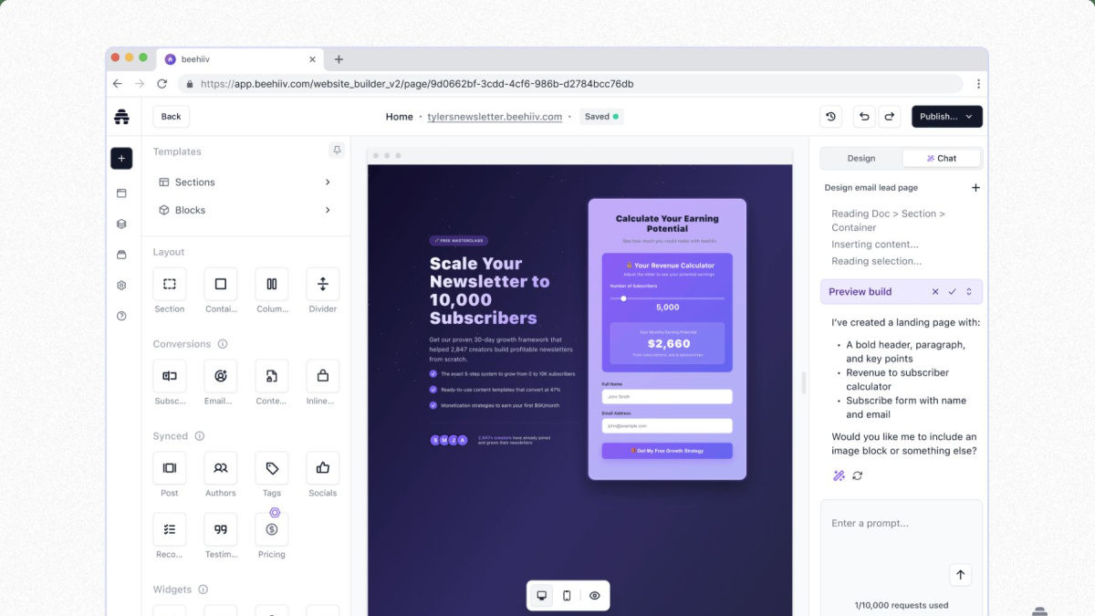 Beehiiv si espande: webinar, paywall e AI analytics per i creatori