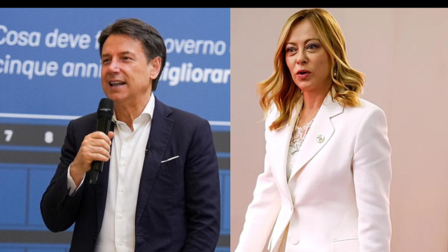 Giuseppe Conte e Giorgia Meloni (&copy; Facebook)