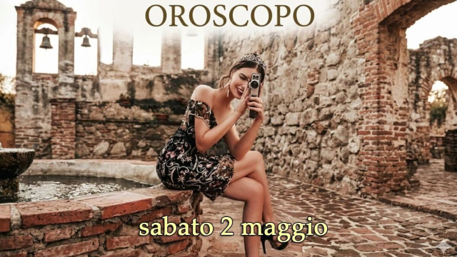 Locandina per l'oroscopo di sabato 2 maggio 2026 - &copy; Copilot IA.